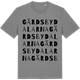 Mid Heather Gray t-shirt med Gärdsbydalarna ordlek t-shirt