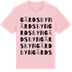 Pink Cotton t-shirt med Gärdsbyn ordlek t-shirt