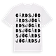 White t-shirt med Gårdsjö ordlek t-shirt