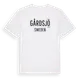White t-shirt med Gårdsjö i Sverige t-shirt