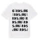 White t-shirt med Gårdsjö ordlek t-shirt