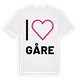 White t-shirt med Jag älskar Gåre t-shirt stort tryck