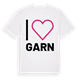 White t-shirt med Jag älskar Garn t-shirt stort tryck