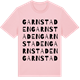 Pink Cotton t-shirt med Garnstaden ordlek t-shirt
