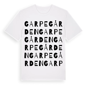 Garpegården ordlek t-shirt – ekologisk bomull t-shirt från Pinshirt