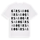 White t-shirt med Gärsabo ordlek t-shirt