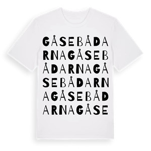 Gåsebådarna ordlek t-shirt – ekologisk bomull t-shirt från Pinshirt