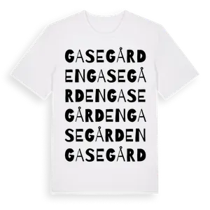 Gasegården ordlek t-shirt – ekologisk bomull t-shirt från Pinshirt