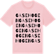 Pink Cotton t-shirt med Gasehogen ordlek t-shirt