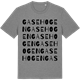 Mid Heather Gray t-shirt med Gasehogen ordlek t-shirt