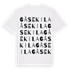 White t-shirt med Gåsekila ordlek t-shirt