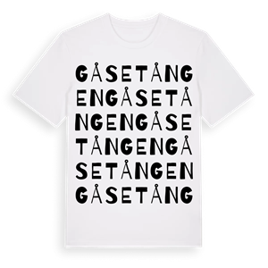 Gåsetången ordlek t-shirt – ekologisk bomull t-shirt från Pinshirt