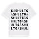 White t-shirt med Gåshult ordlek t-shirt