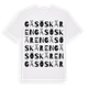 White t-shirt med Gäsöskären ordlek t-shirt