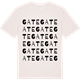 Vintage White t-shirt med Gate ordlek t-shirt