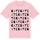 Pink Cotton t-shirt med Gate ordlek t-shirt