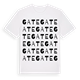White t-shirt med Gate ordlek t-shirt