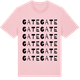 Pink Cotton t-shirt med Gate ordlek t-shirt