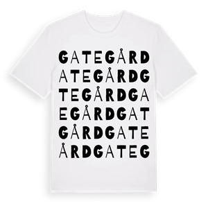 Gategård ordlek t-shirt – ekologisk bomull t-shirt från Pinshirt