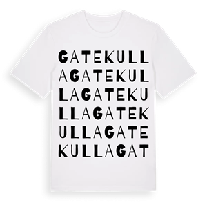 Gatekulla ordlek t-shirt – ekologisk bomull t-shirt från Pinshirt