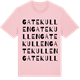 Pink Cotton t-shirt med Gatekullen ordlek t-shirt