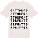 Vintage White t-shirt med Gattorp ordlek t-shirt