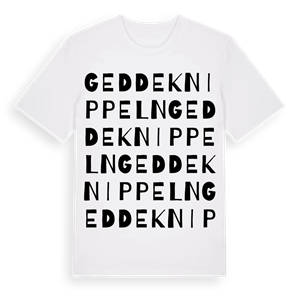 Geddeknippeln ordlek t-shirt – ekologisk bomull t-shirt från Pinshirt