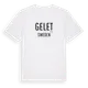 White t-shirt med Gelet i Sverige t-shirt