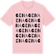 Pink Cotton t-shirt med Gena ordlek t-shirt