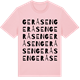 Pink Cotton t-shirt med Geråsen ordlek t-shirt