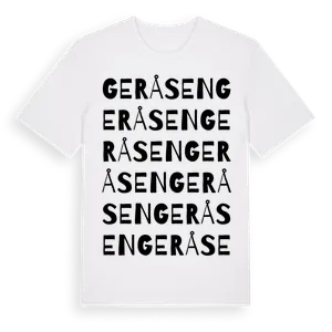 Geråsen ordlek t-shirt – ekologisk bomull t-shirt från Pinshirt