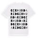 White t-shirt med Germundared ordlek t-shirt