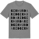 Mid Heather Gray t-shirt med Germundared ordlek t-shirt