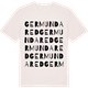 Vintage White t-shirt med Germundared ordlek t-shirt