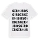 White t-shirt med Germundsgården ordlek t-shirt