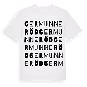 Germunneröd ordlek t-shirt – ekologisk bomull t-shirt från Pinshirt