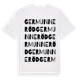 White t-shirt med Germunneröd ordlek t-shirt