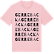 Pink Cotton t-shirt med Gerrebacka ordlek t-shirt