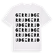 White t-shirt med Gerrud ordlek t-shirt