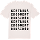 Vintage White t-shirt med Gertrudseröd ordlek t-shirt