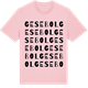 Pink Cotton t-shirt med Gesebol ordlek t-shirt