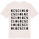 Vintage White t-shirt med Gesebol ordlek t-shirt