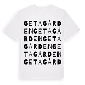 Getagården ordlek t-shirt – ekologisk bomull t-shirt från Pinshirt