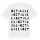 White t-shirt med Getakulla ordlek t-shirt