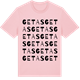 Pink Cotton t-shirt med Getas ordlek t-shirt