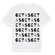 White t-shirt med Getas ordlek t-shirt