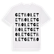 White t-shirt med Getbolet ordlek t-shirt