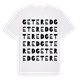 White t-shirt med Getered ordlek t-shirt