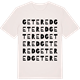 Vintage White t-shirt med Getered ordlek t-shirt