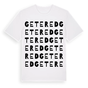 Getered ordlek t-shirt – ekologisk bomull t-shirt från Pinshirt